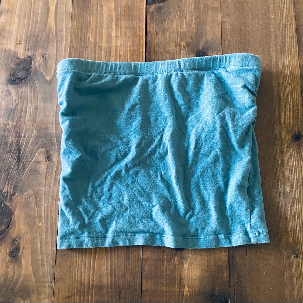 Zenana Outfitters dark teal strapless bandeau top
